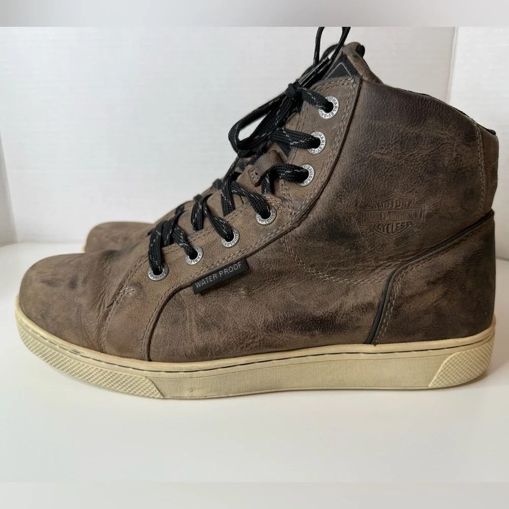 Harley-Davidson® Men's Midland Grey WP Motorcycle Boots D96166 High Top US 9M